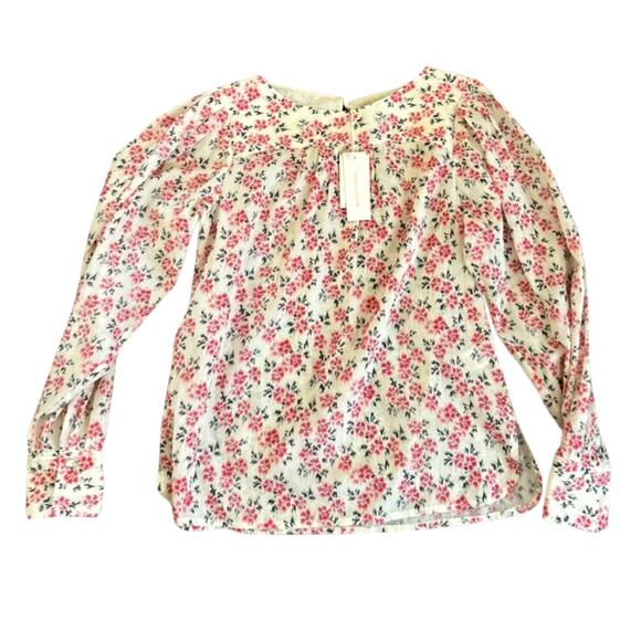 NWT Rebecca Taylor Floral Ikat Long Sleeve Blouse – Size S, $185 Retail - Picture 5 of 7